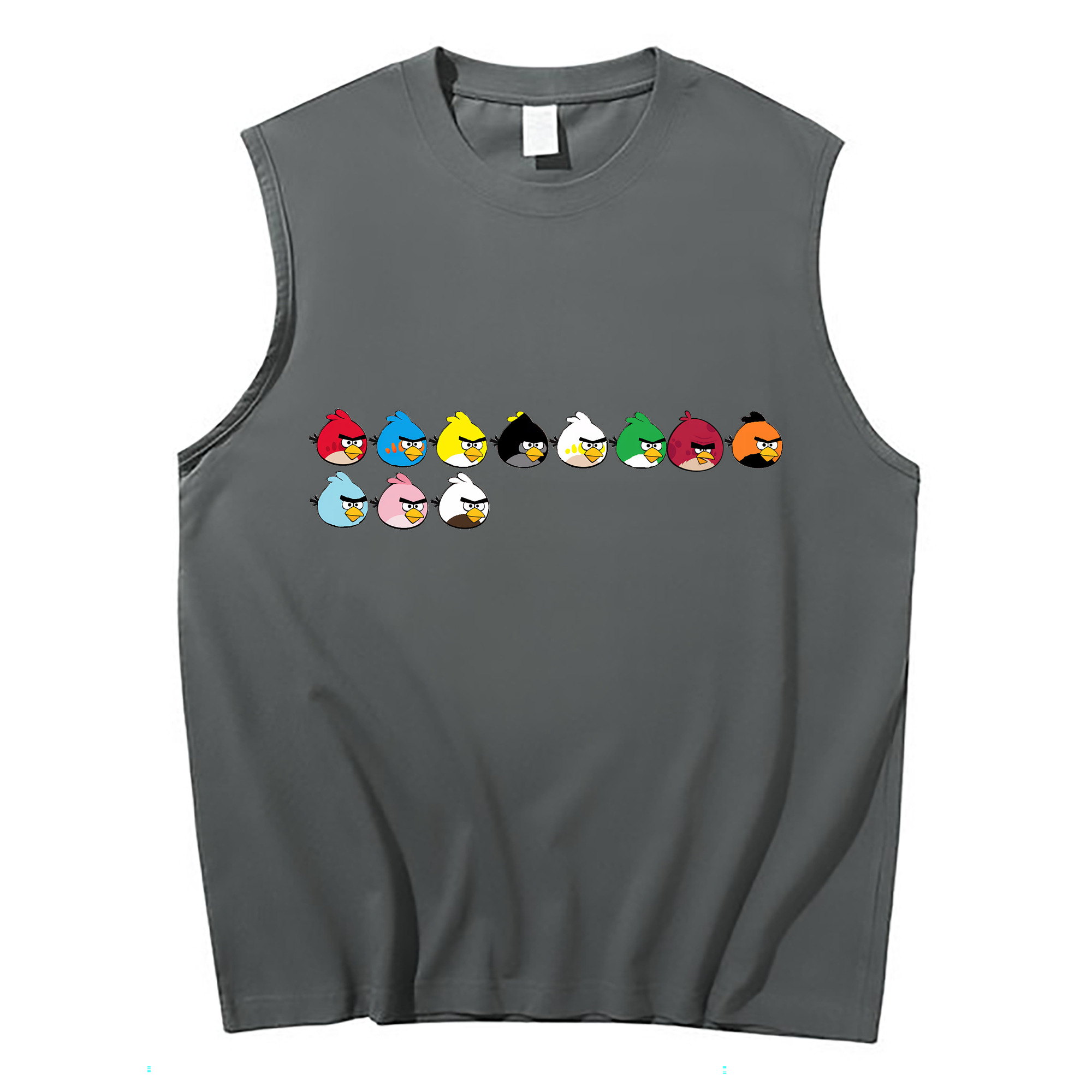 （画像用） Angry Birds アングリーバード コットン100％タンクトップ（フロントプリント）